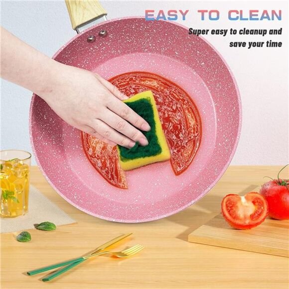 Nonstick Cookware Sets, 8 Piece Pots and Pans Set, Granite Stone Cookware - Picture 4 of 6